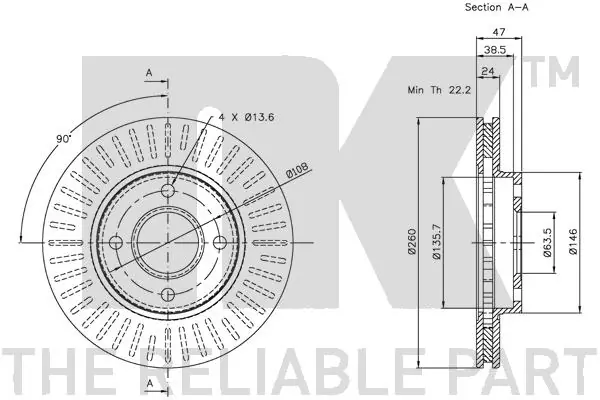 NK 312533 Brake Disc