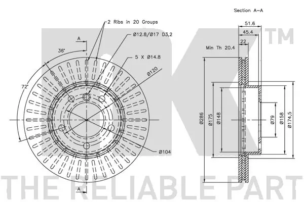 NK 311521 Brake Disc
