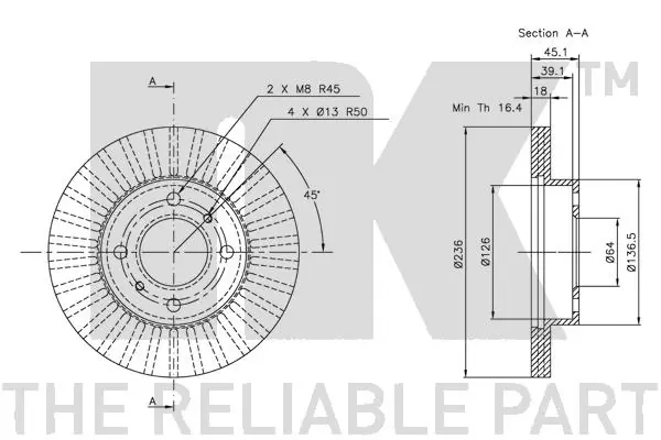 NK 313021 Brake Disc