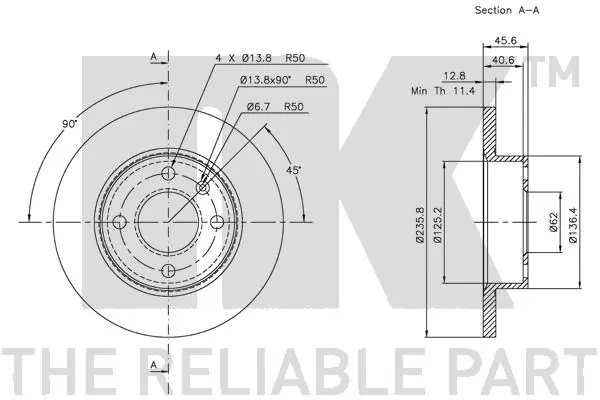 BOSCH 2 430 102 304 Washer
