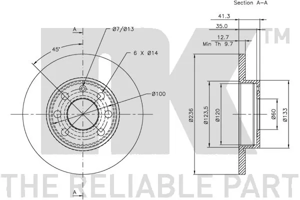 NK 203606 Brake Disc