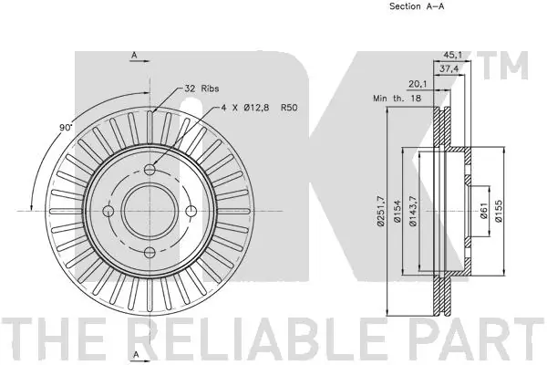 NK 312269 Brake Disc