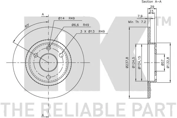 NK 319917 Brake Disc