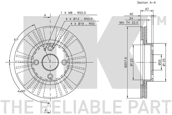 NK 313235 Brake Disc