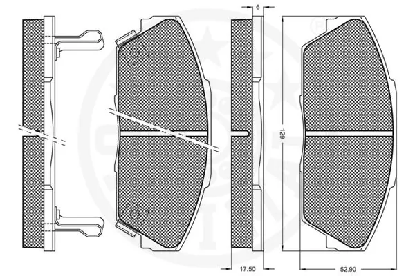 OPTIMAL 9470 Brake Pad Set, disc brake