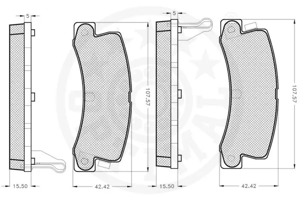 OPTIMAL 9439 Brake Pad Set, disc brake