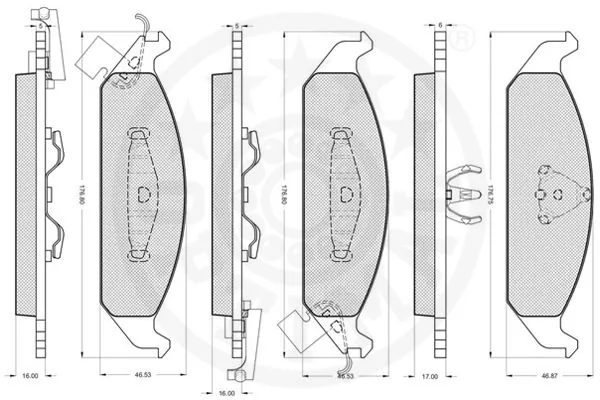 OPTIMAL 10037 Brake Pad Set, disc brake