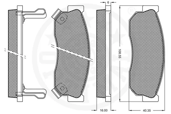 OPTIMAL 9382 Brake Pad Set, disc brake
