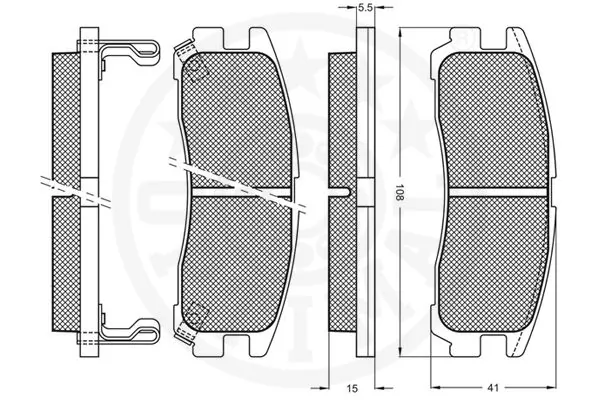 OPTIMAL 10191 Brake Pad Set, disc brake