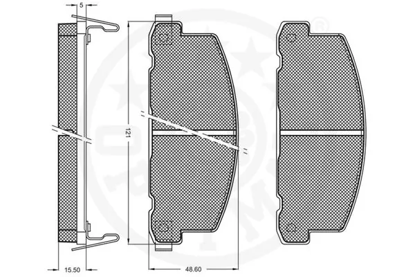 OPTIMAL 9373 Brake Pad Set, disc brake