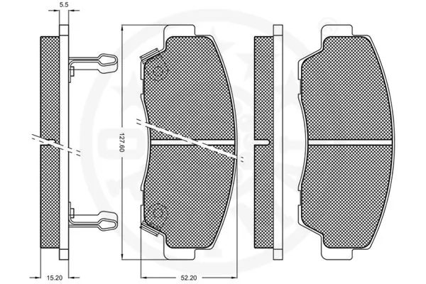 OPTIMAL 9444 Brake Pad Set, disc brake