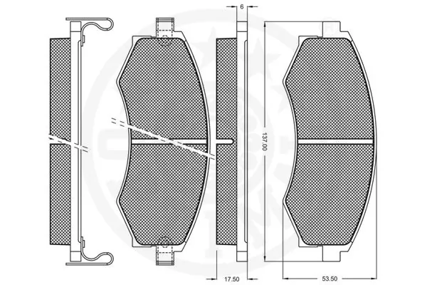 OPTIMAL 10237 Brake Pad Set, disc brake