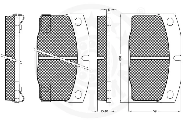 OPTIMAL 9602 Brake Pad Set, disc brake