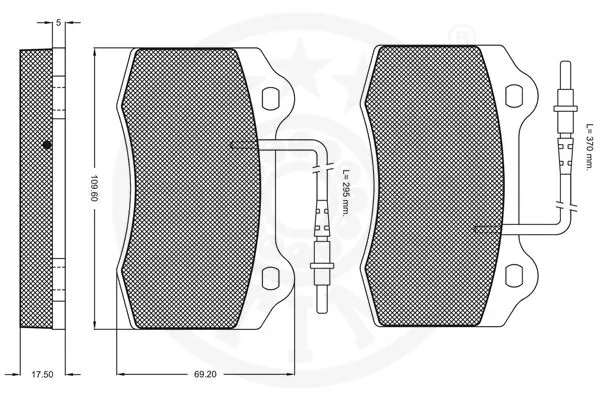 OPTIMAL 10204 Brake Pad Set, disc brake