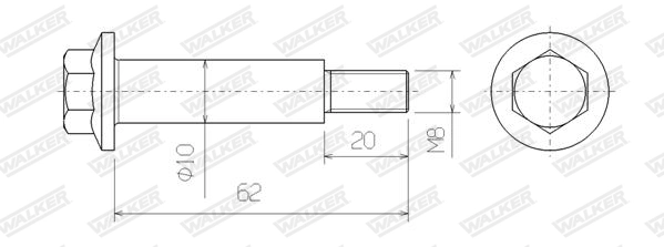 Bolt, exhaust system 83194