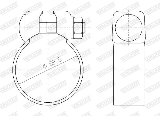 Clamping Piece, exhaust system 80249