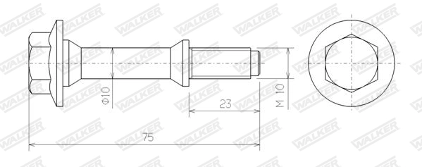 Bolt, exhaust system 83170