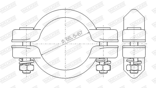 Clamping Piece, exhaust system 82501