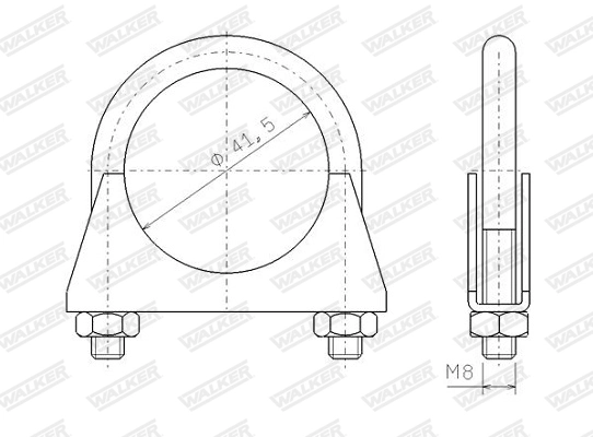 Clamping Piece, exhaust system 82306