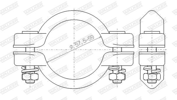 Clamping Piece, exhaust system 86019
