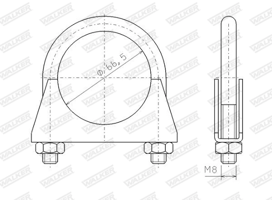 Clamping Piece, exhaust system 82314