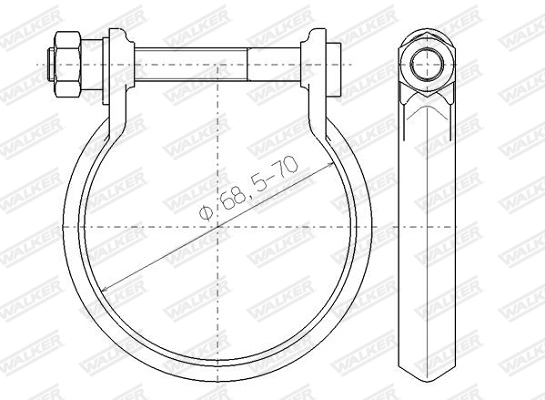 Clamping Piece, exhaust system 80438