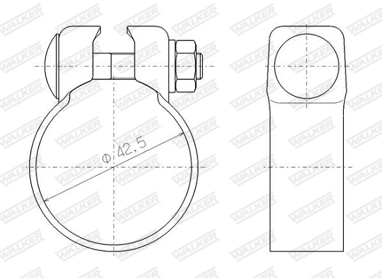 Clamping Piece, exhaust system 81982