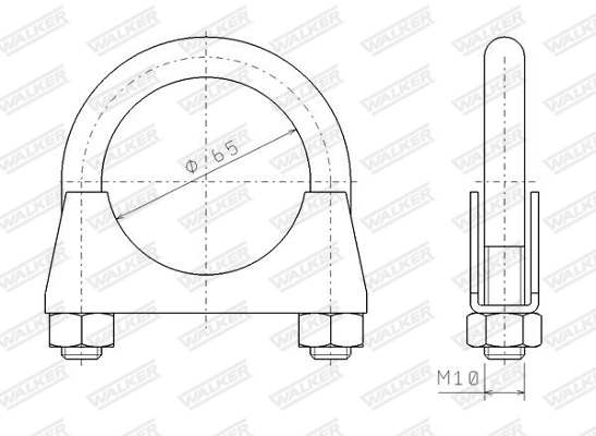 Clamping Piece, exhaust system 80339
