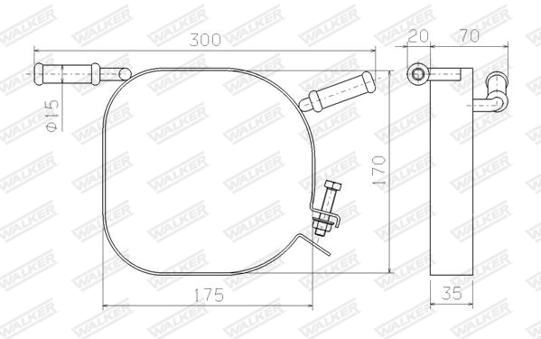 Mount, exhaust system 80595