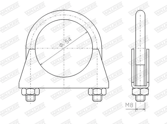 Clamping Piece, exhaust system 82310