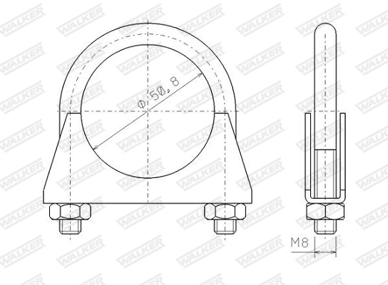 Clamping Piece, exhaust system 82309