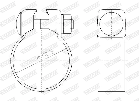 Clamping Piece, exhaust system 80365