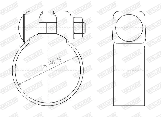 Clamping Piece, exhaust system 81990