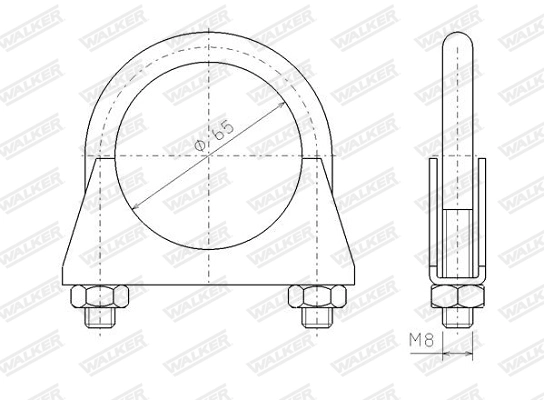Clamping Piece, exhaust system 82313