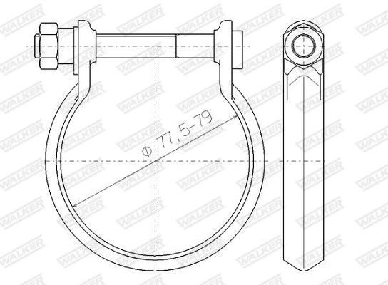 Clamping Piece, exhaust system 80477