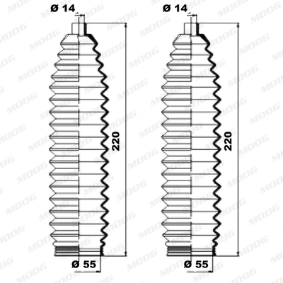 MOOG K150219 Bellow Kit, steering