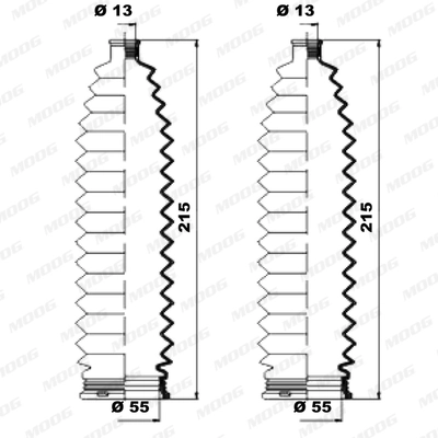 MOOG K150228 Bellow Kit, steering