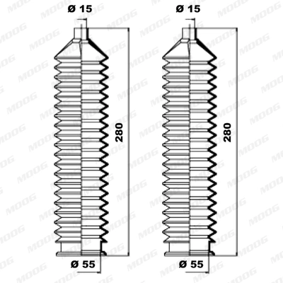 MOOG K150109 Bellow Kit, steering