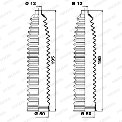 MOOG K150220 Bellow Kit, steering