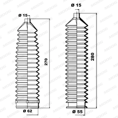 MOOG K150120 Bellow Kit, steering
