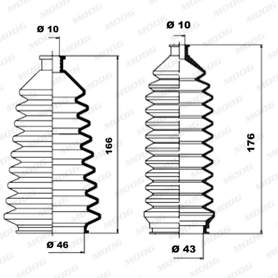 MOOG K150063 Bellow Kit, steering