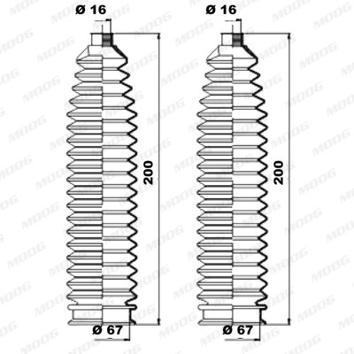 MOOG K150223 Bellow Kit, steering