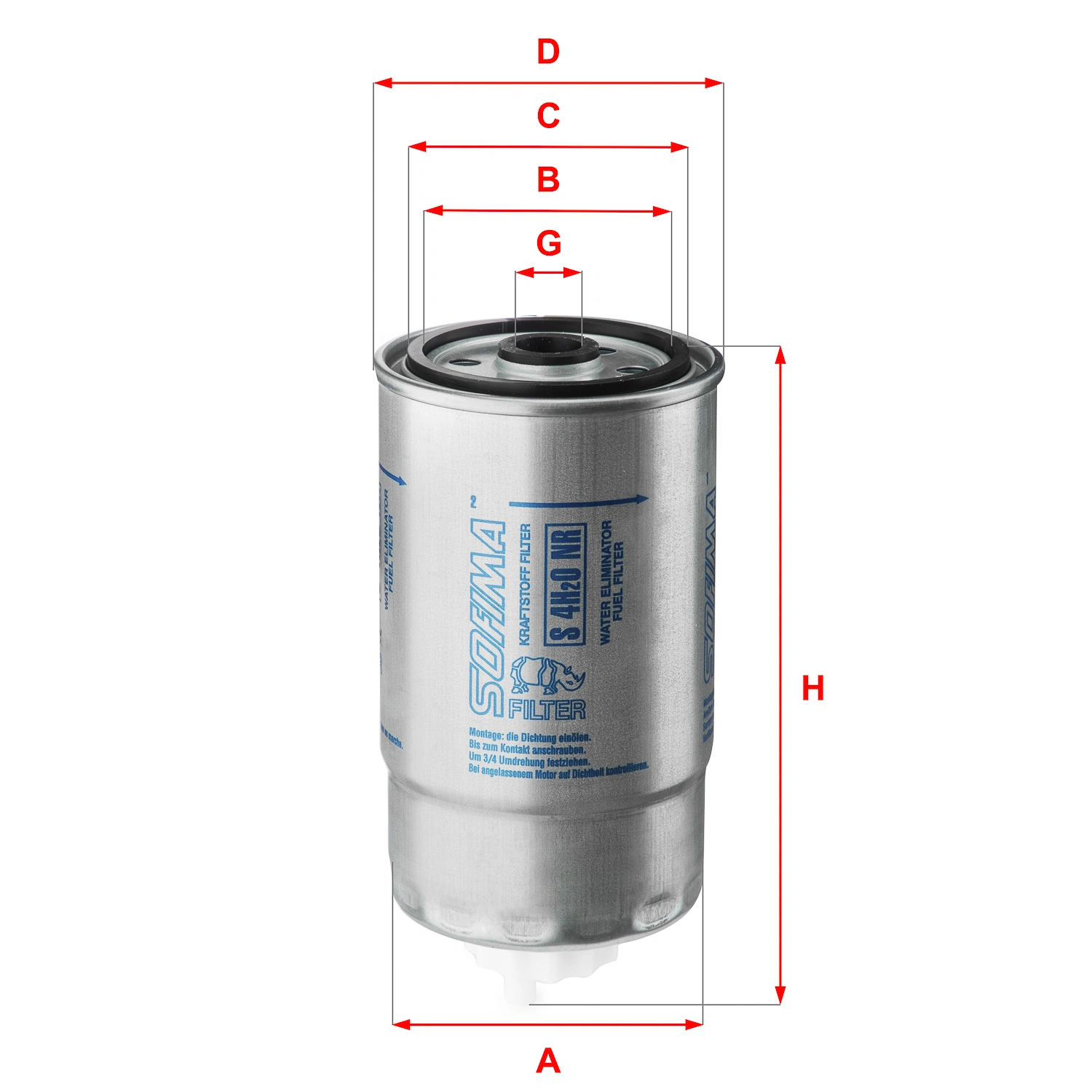 Fuel Filter S 4H2O NR