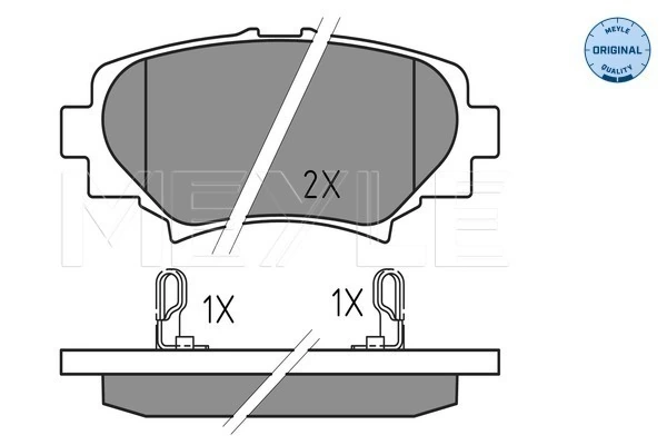 Brake Pad Set, disc brake MEYLE-ORIGINAL: True to OE. 025 258 7814