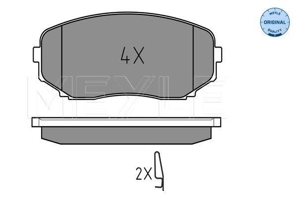 Brake Pad Set, disc brake MEYLE-ORIGINAL: True to OE. 025 245 4417/W