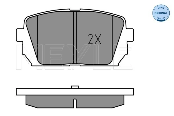 Brake Pad Set, disc brake MEYLE-ORIGINAL: True to OE. 025 244 9116/W
