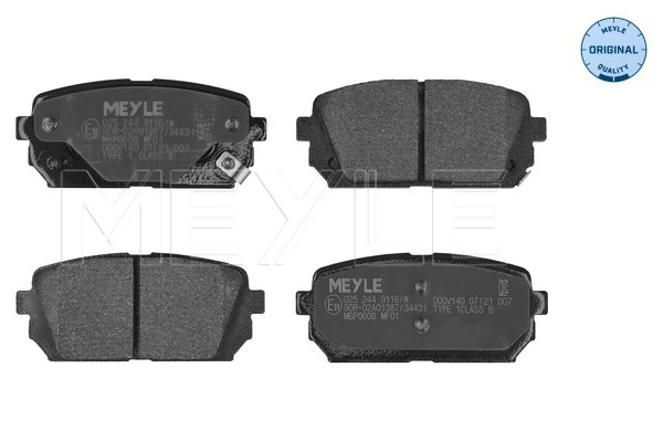 Brake Pad Set, disc brake MEYLE-ORIGINAL: True to OE. 025 244 9116/W
