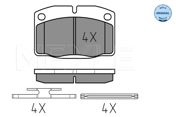 Brake Pad Set, disc brake MEYLE-ORIGINAL: True to OE. 025 209 3915
