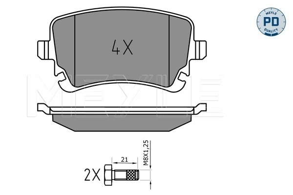 MEYLE 025 233 2617/PD Brake Pad Set, disc brake