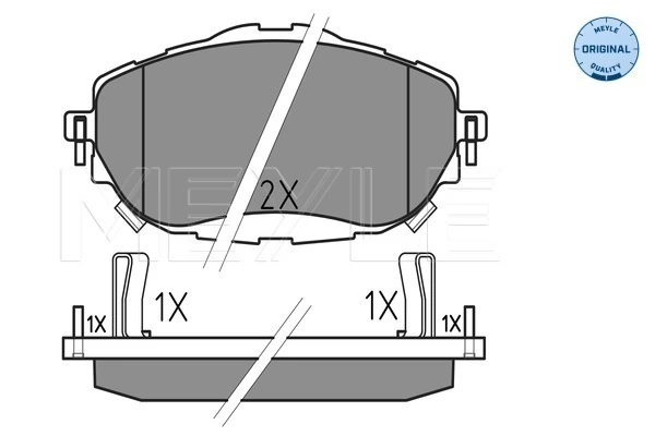 Brake Pad Set, disc brake MEYLE-ORIGINAL: True to OE. 025 256 9819